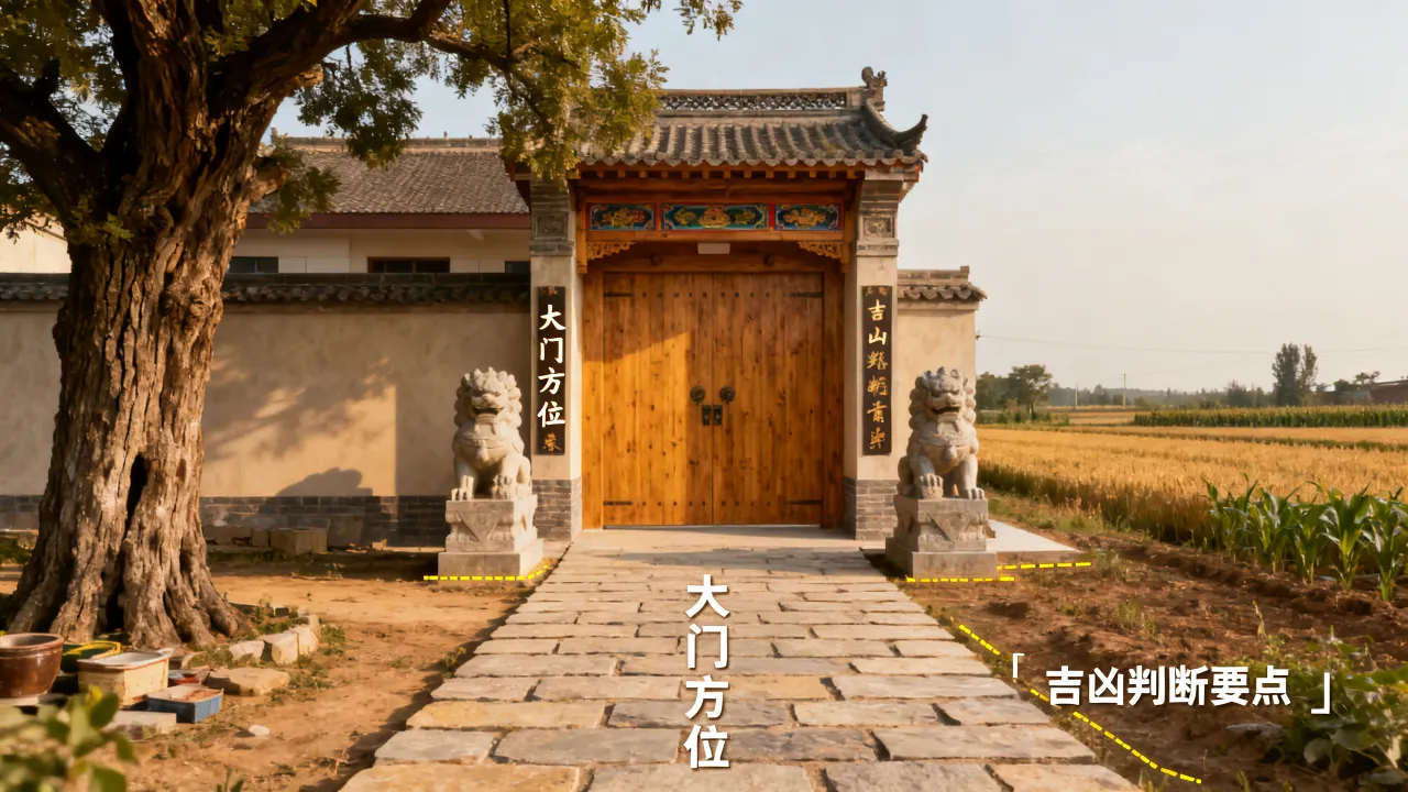 建房子怎么看大门吉凶，农村建房大门吉凶方位怎么判断？