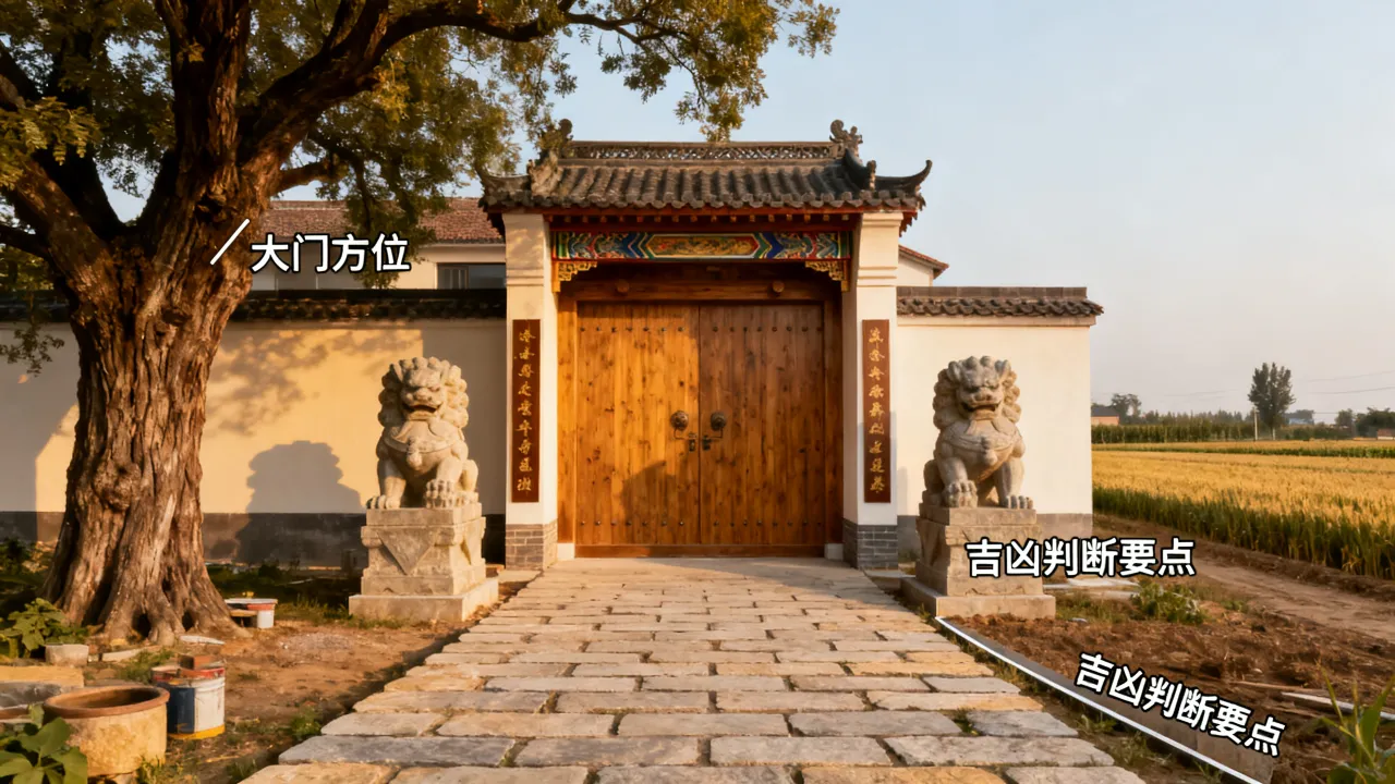 建房子怎么看大门吉凶，农村建房大门吉凶方位怎么判断？