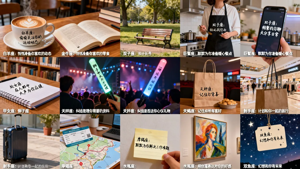 十二星座暗恋一个人的表现，怎么看出？