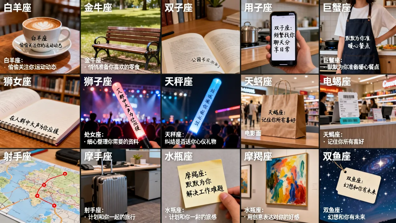 十二星座暗恋一个人的表现，怎么看出？