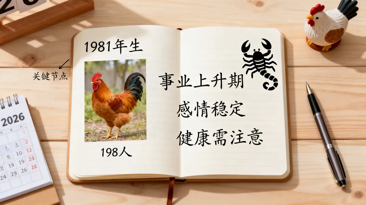 1981年属鸡天蝎座2026年运势如何,全年运势怎么样? 1981年属鸡天蝎座2026年运势如何,全年运势怎么样?