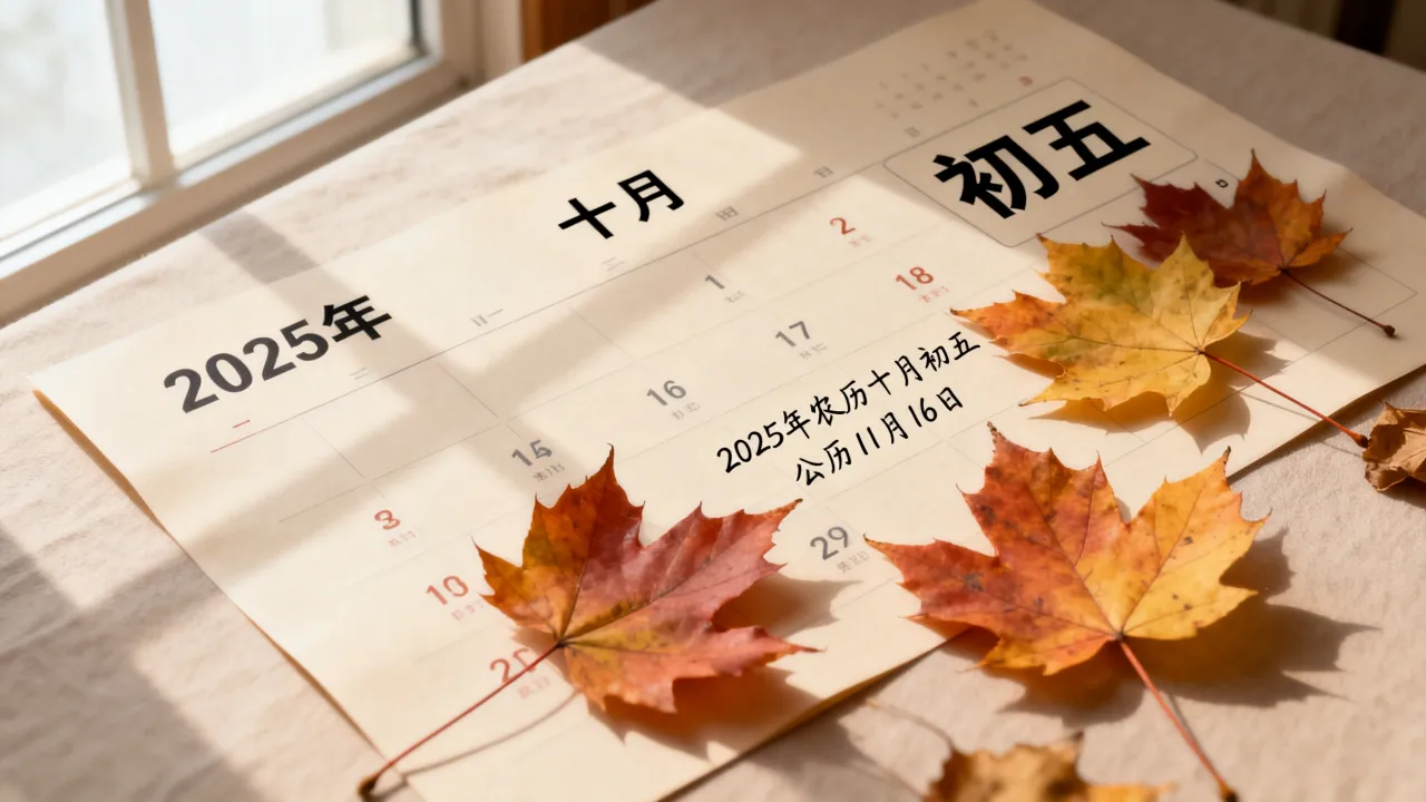 10月初五阴历是几月几号,2025年农历十月初五对应公历哪天 10月初五阴历是几月几号,2025年农历十月初五对应公历哪天