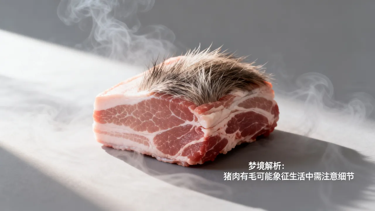 梦到猪肉有毛是什么意思，梦见猪肉有毛预示什么好不好