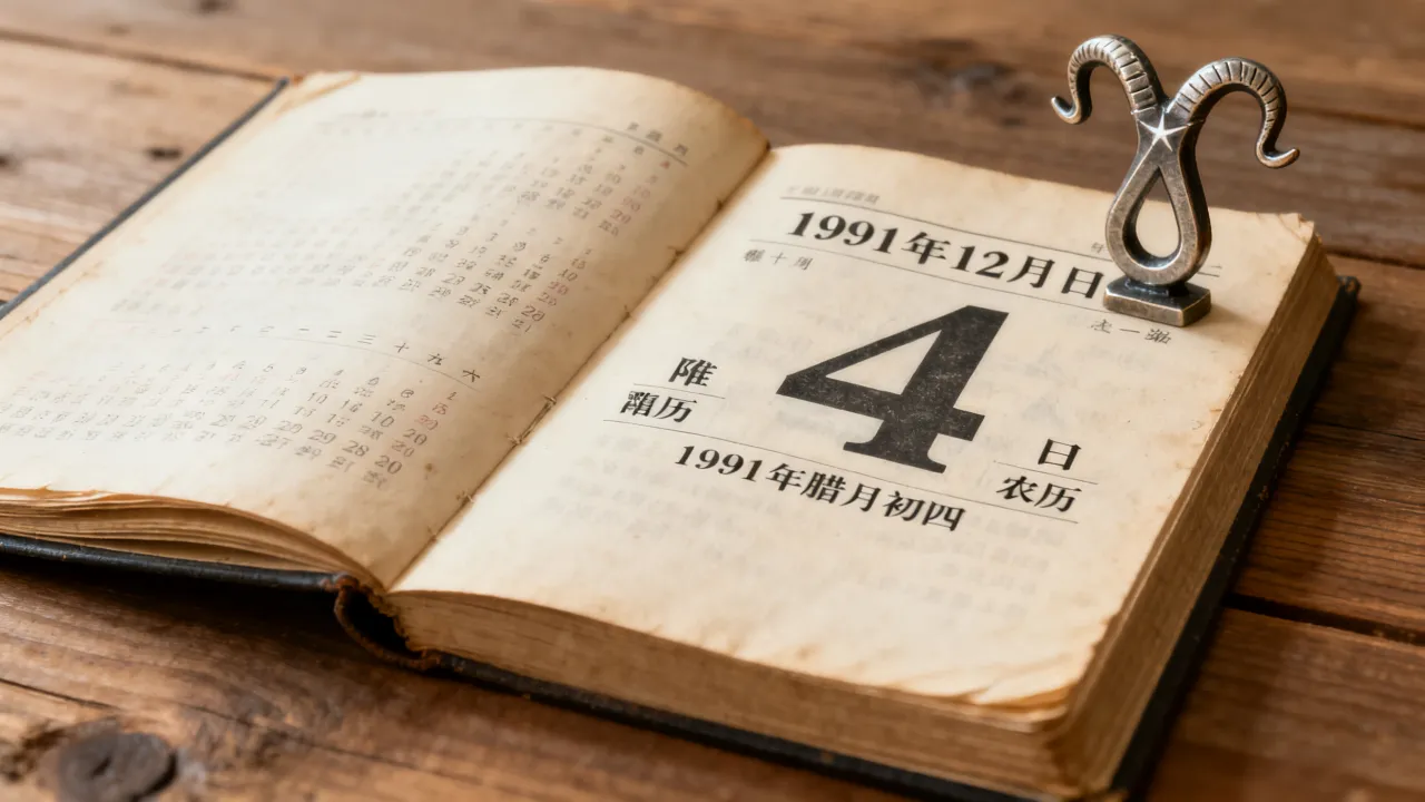 阴历91年12月4日是什么星座,1991年农历腊月初四是几号? 阴历91年12月4日是什么星座,1991年农历腊月初四是几号?