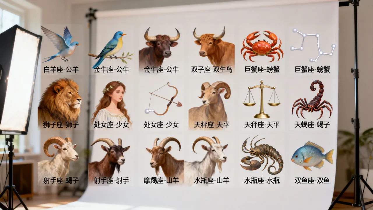 十二星座对应什么动物，十二星座分别对应什么动物