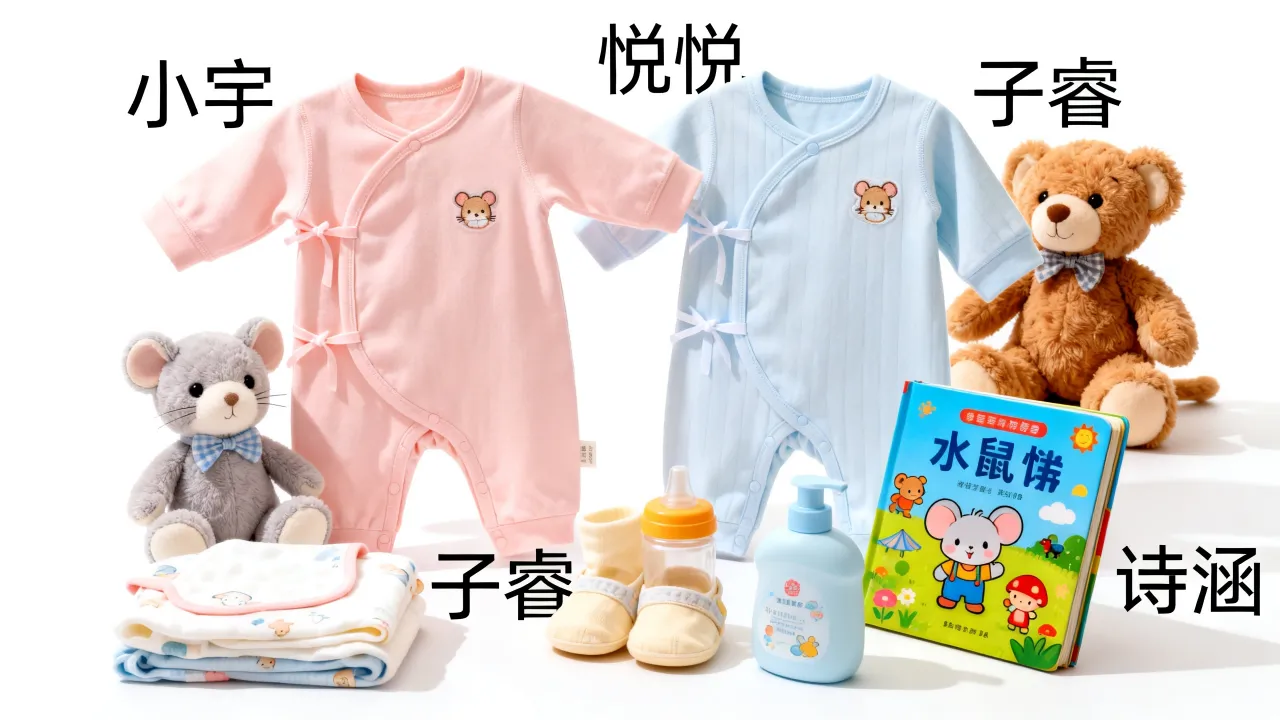 水鼠宝宝起名怎么取才好听？水鼠年男孩女孩取名字大全