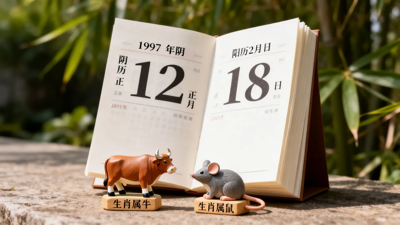 1997年阴历正月12是阳历几号，生肖属牛还是属鼠？