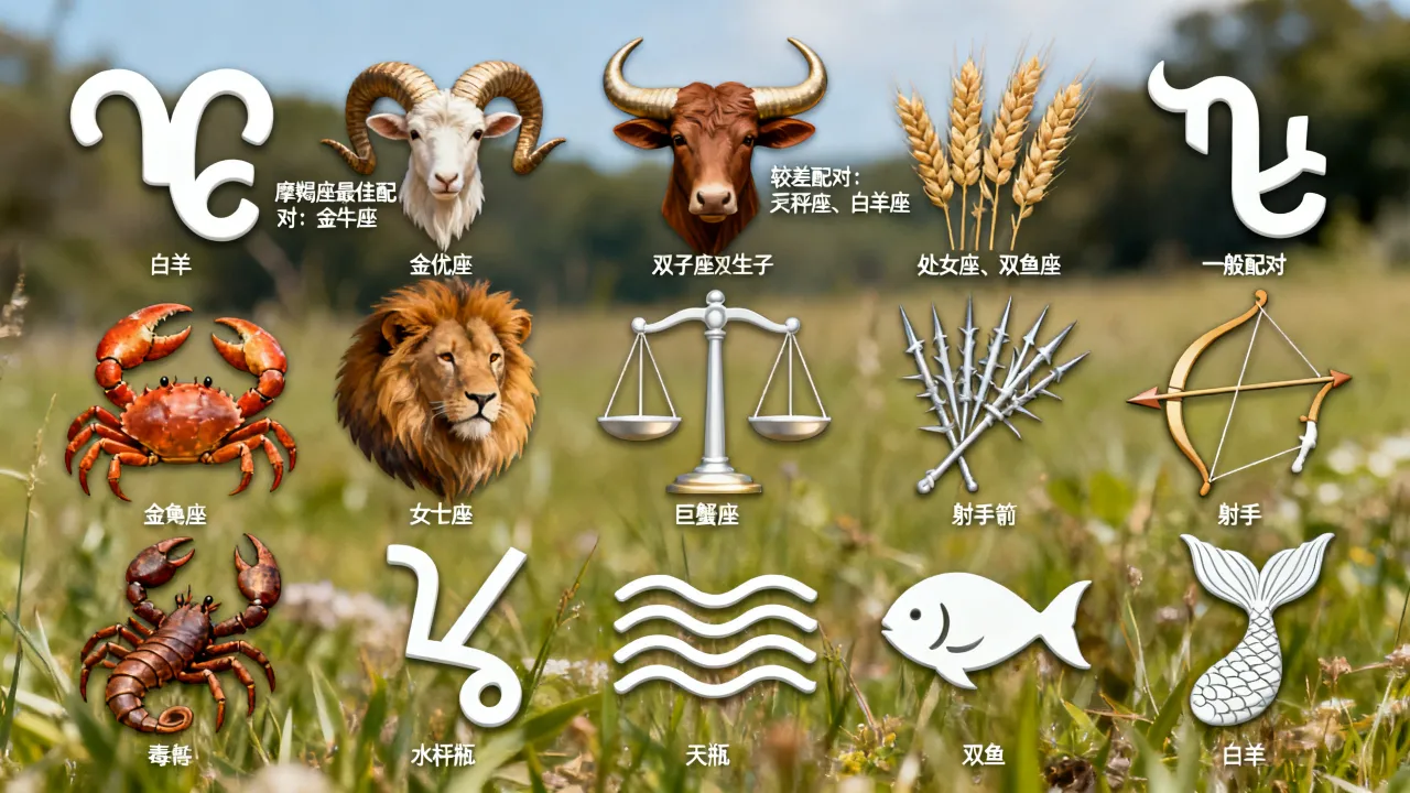 摩羯座与十二星座的配对情况如何,哪个最好? 摩羯座与十二星座的配对情况如何,哪个最好?