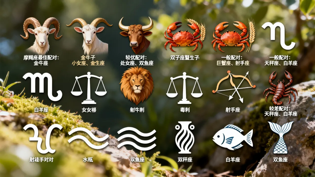 摩羯座与十二星座的配对情况如何,哪个最好? 摩羯座与十二星座的配对情况如何,哪个最好?