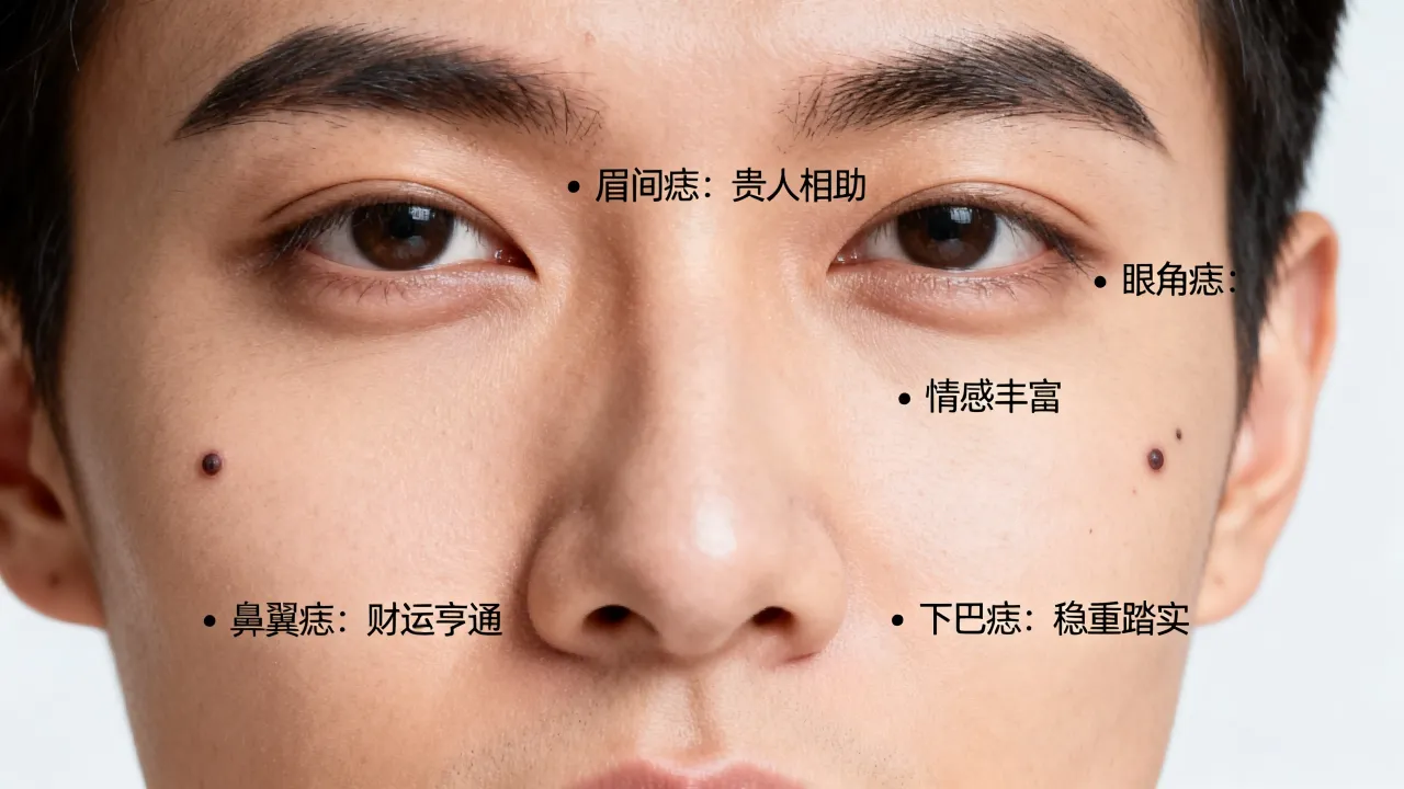 面部痣的位置与命运有何关联,脸上各部位长痣代表什么? 面部痣的位置与命运有何关联,脸上各部位长痣代表什么?