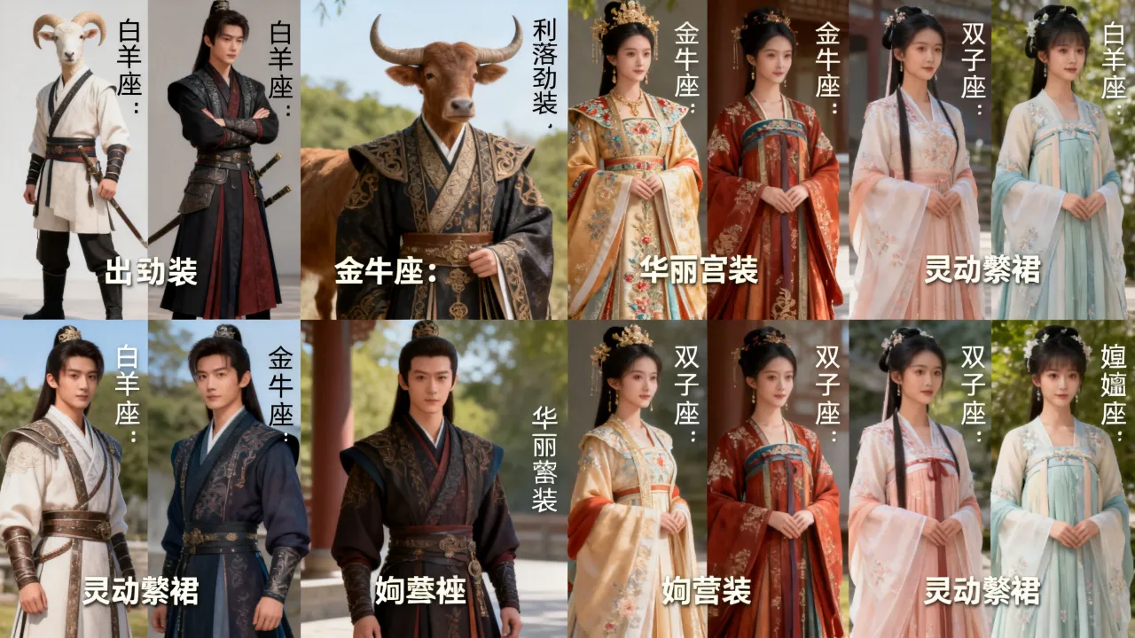 十二星座对应什么古装最合适?十二星座古装怎么选 十二星座对应什么古装最合适?十二星座古装怎么选