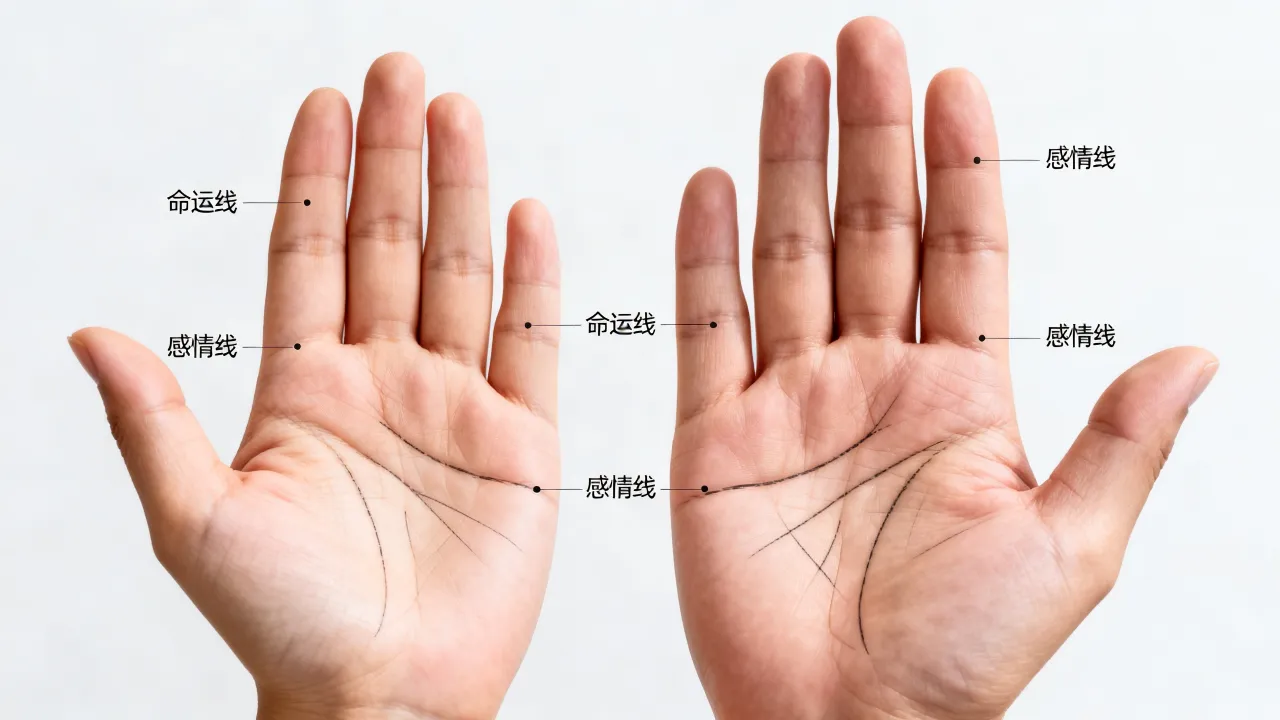 手相怎么看命运？男女手相图解命运分析