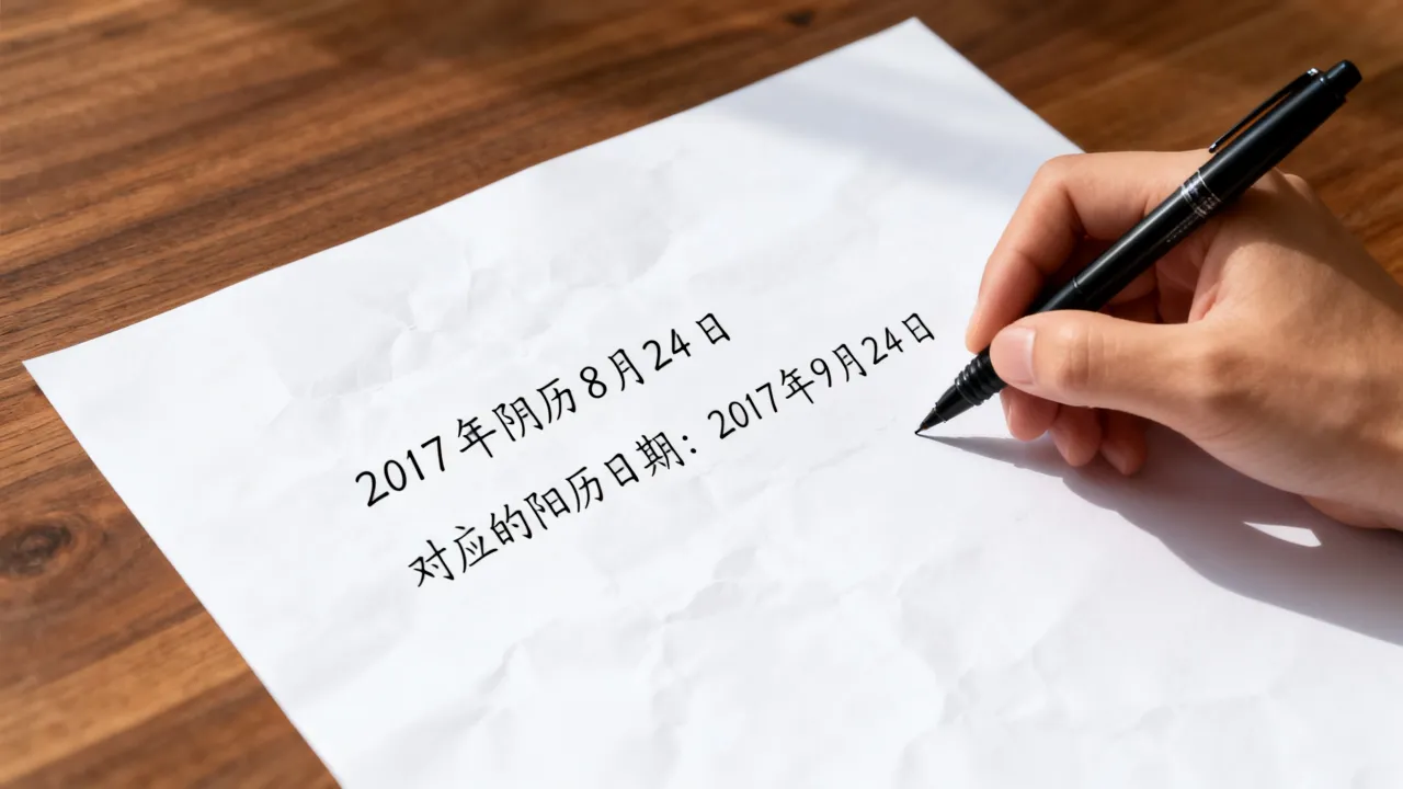 2017阴历8月24日是阳历几号?阴历8.24对应的公历日期是什么? 2017阴历8月24日是阳历几号?阴历8.24对应的公历日期是什么?