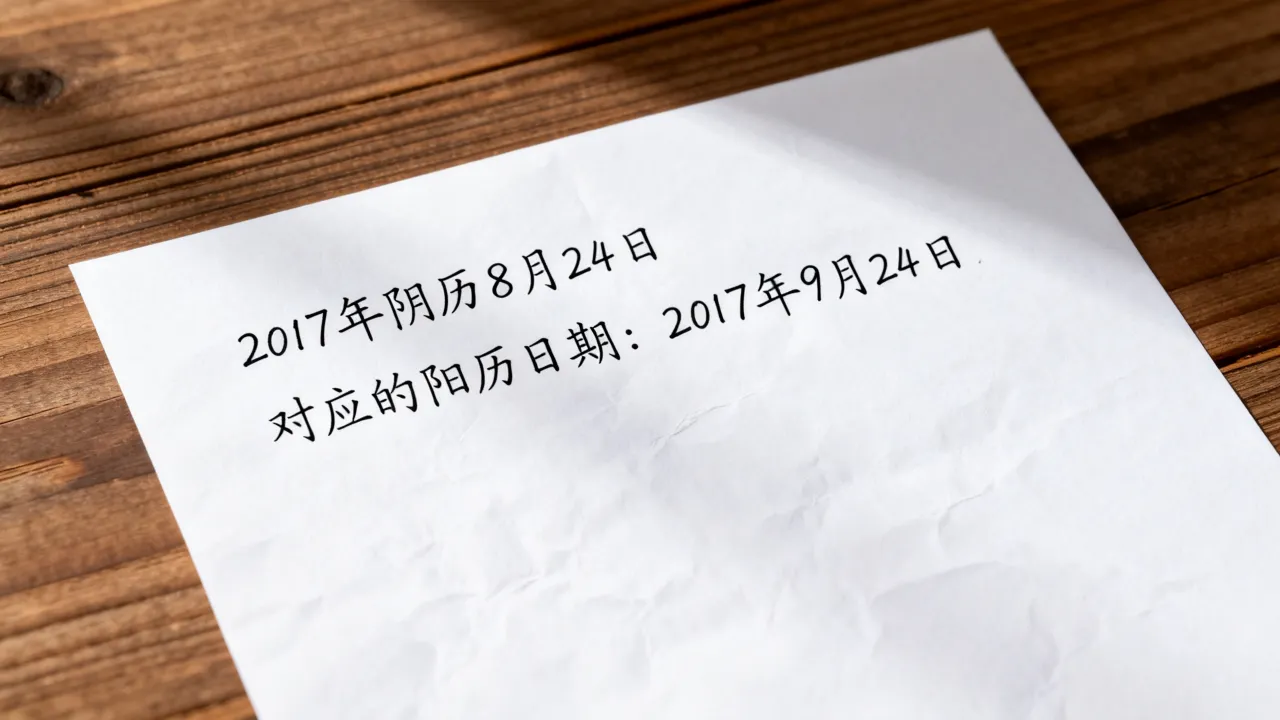 2017阴历8月24日是阳历几号?阴历8.24对应的公历日期是什么? 2017阴历8月24日是阳历几号?阴历8.24对应的公历日期是什么?