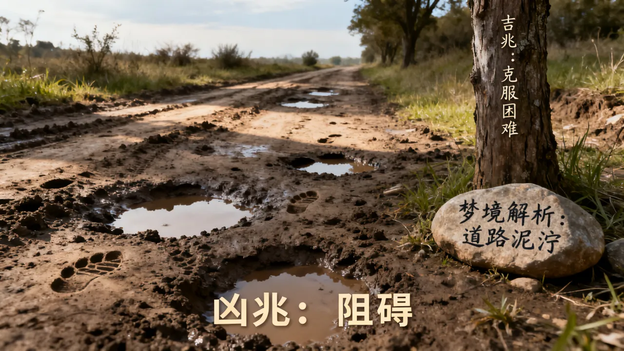 梦见道路泥泞不堪预示什么，有何征兆是吉是凶？
