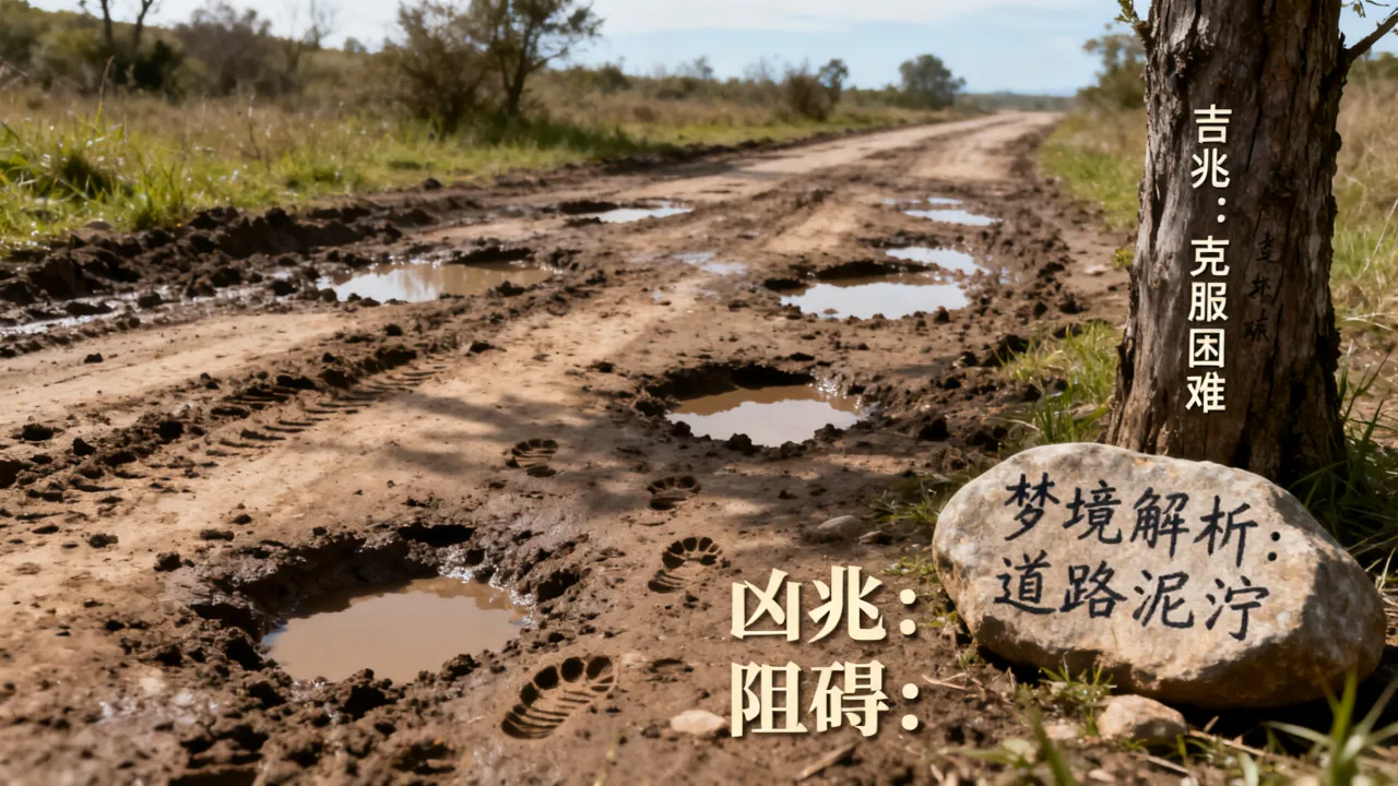 梦见道路泥泞不堪预示什么，有何征兆是吉是凶？