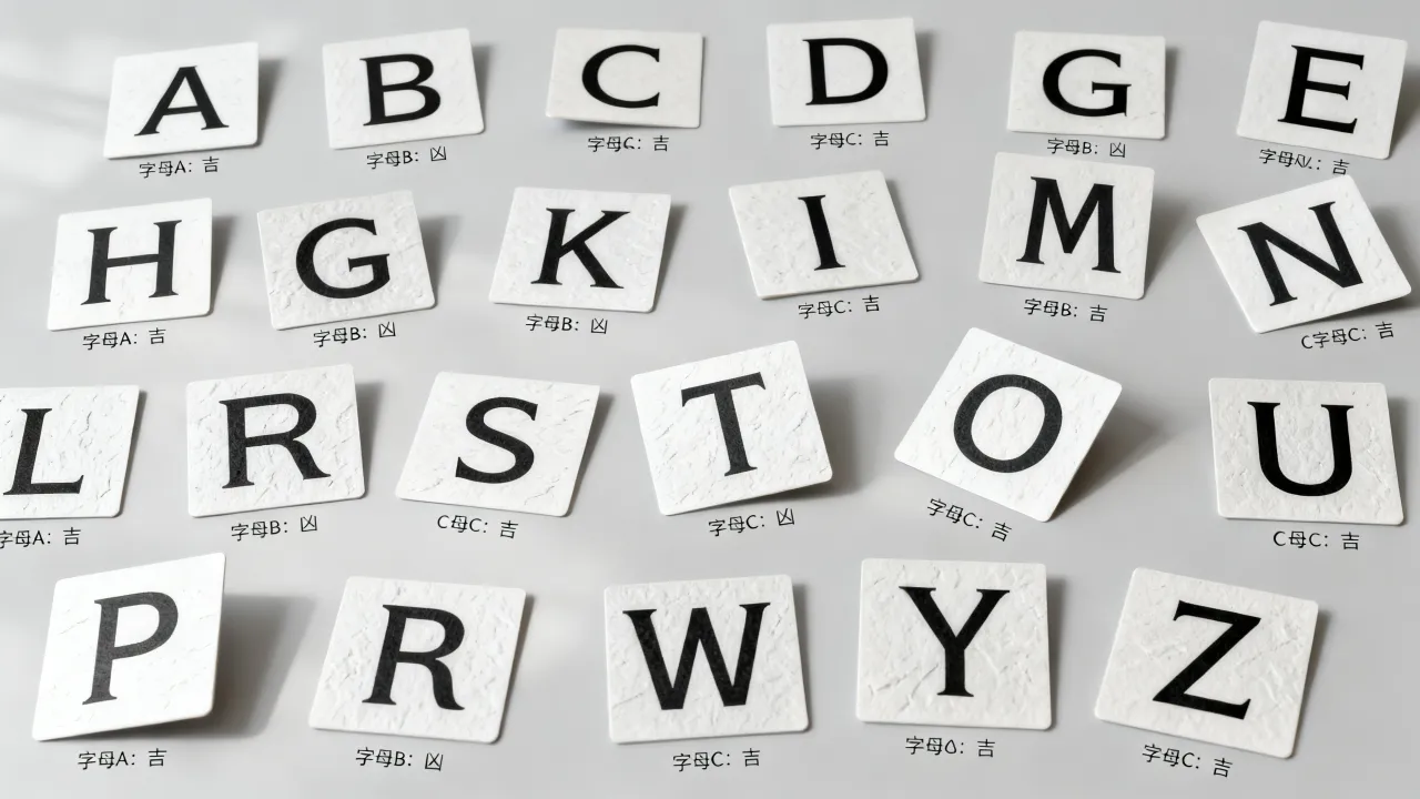 字母怎么理解吉凶图,字母吉凶对照表怎么看 字母怎么理解吉凶图,字母吉凶对照表怎么看