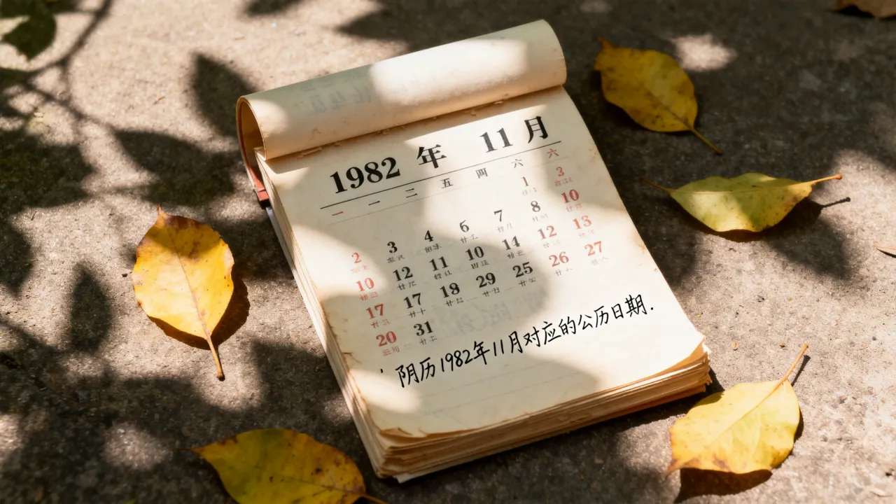 1982年11月阴历是几月几号,阴历1982年11月对应的公历日期是什么? 1982年11月阴历是几月几号,阴历1982年11月对应的公历日期是什么?