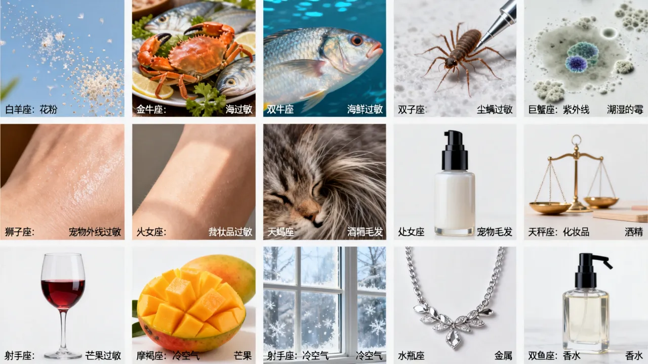 十二星座对什么过敏啊,十二星座各自对什么过敏呢? 十二星座对什么过敏啊,十二星座各自对什么过敏呢?