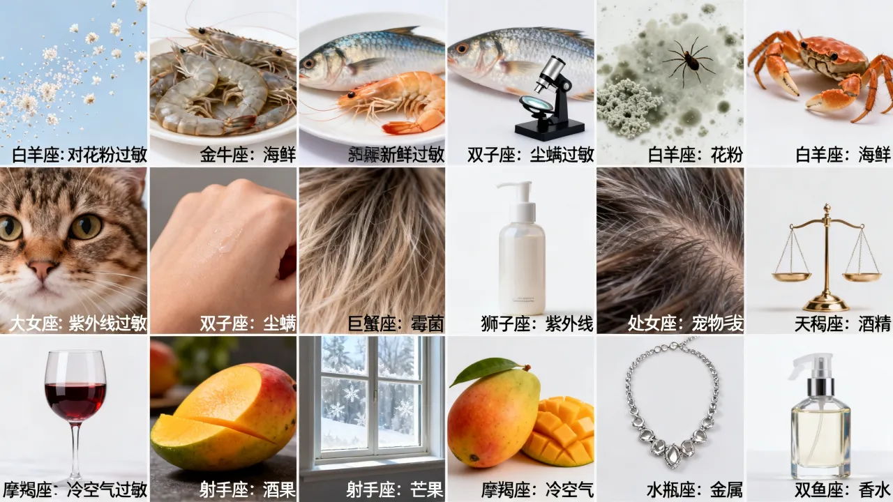 十二星座对什么过敏啊,十二星座各自对什么过敏呢? 十二星座对什么过敏啊,十二星座各自对什么过敏呢?