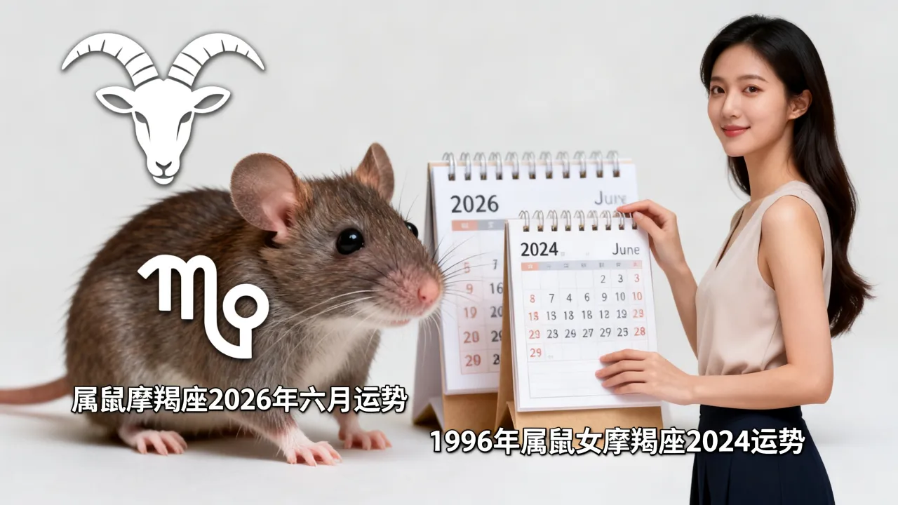 属鼠摩羯座2026年六月运势如何,1996年属鼠女摩羯座2024运势怎么样? 属鼠摩羯座2026年六月运势如何,1996年属鼠女摩羯座2024运势怎么样?