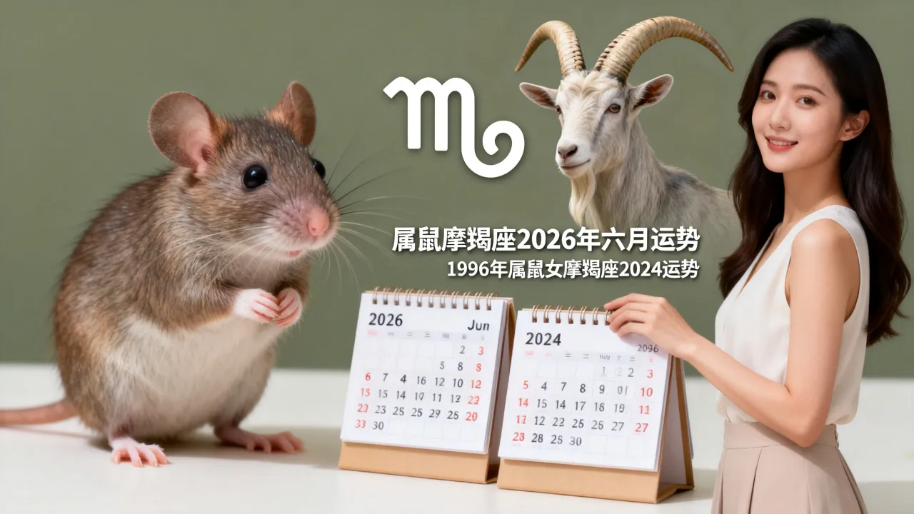 属鼠摩羯座2026年六月运势如何,1996年属鼠女摩羯座2024运势怎么样? 属鼠摩羯座2026年六月运势如何,1996年属鼠女摩羯座2024运势怎么样?