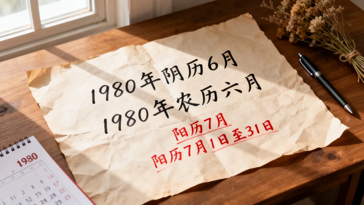 1980年阴历6月是阳历几月,1980年农历六月是几号 1980年阴历6月是阳历几月,1980年农历六月是几号