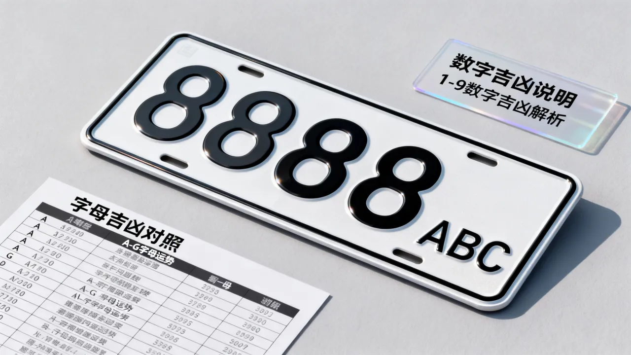 牌照怎么看吉凶图解，车牌号数字字母吉凶对照表准吗？