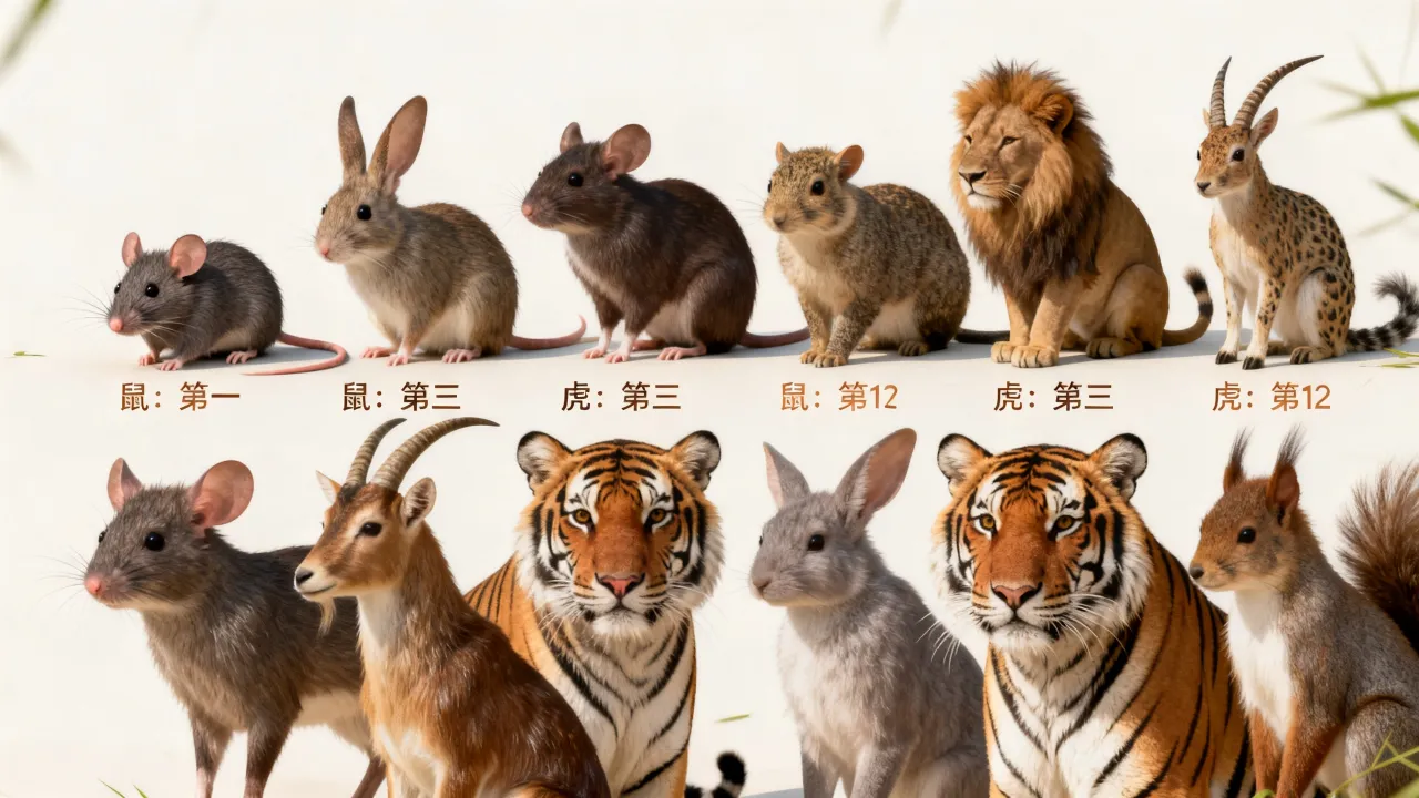 十二生肖谁第一?十二生肖虎在十二生肖中排第几? 十二生肖谁第一?十二生肖虎在十二生肖中排第几?