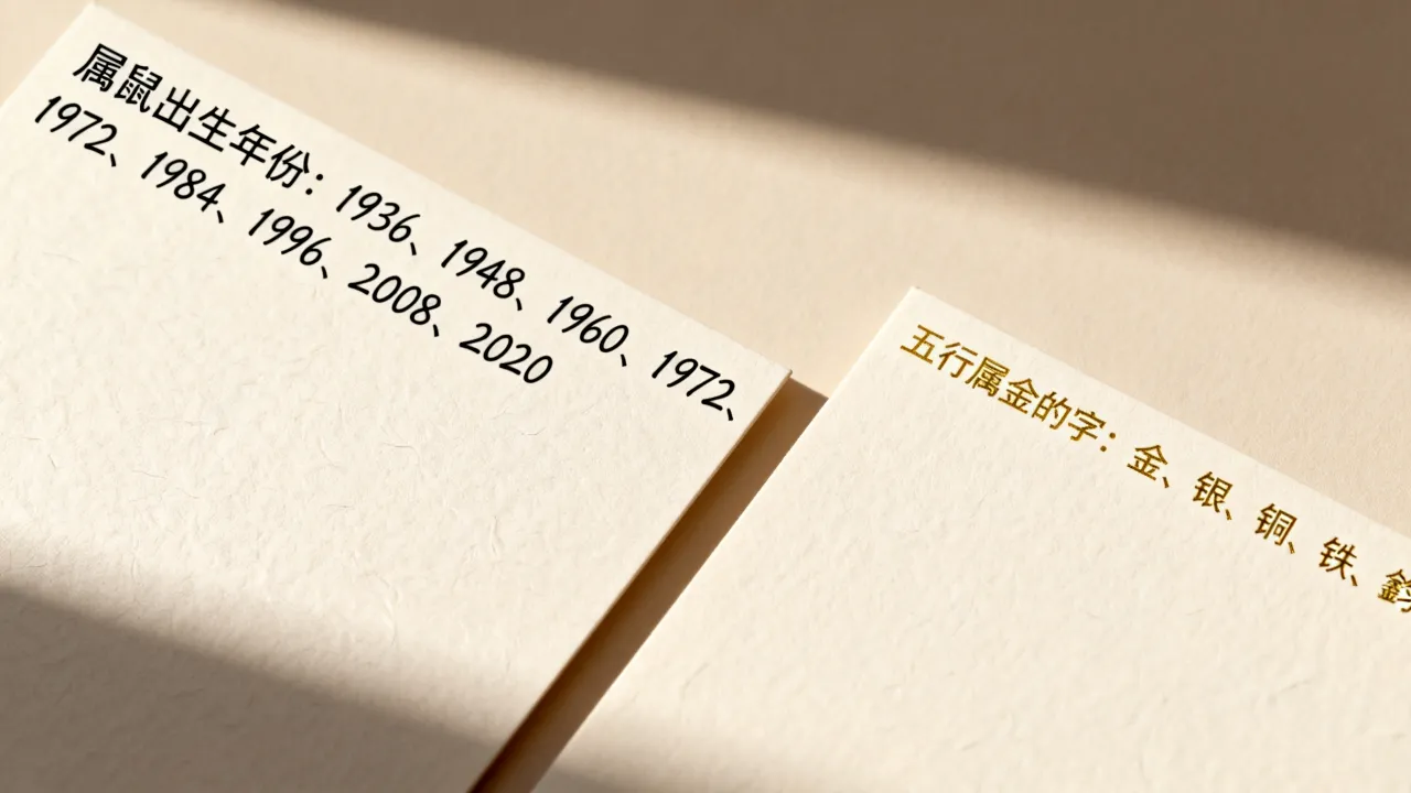 属鼠的哪年出生,五行属性为金的字有哪些呢? 属鼠的哪年出生,五行属性为金的字有哪些呢?