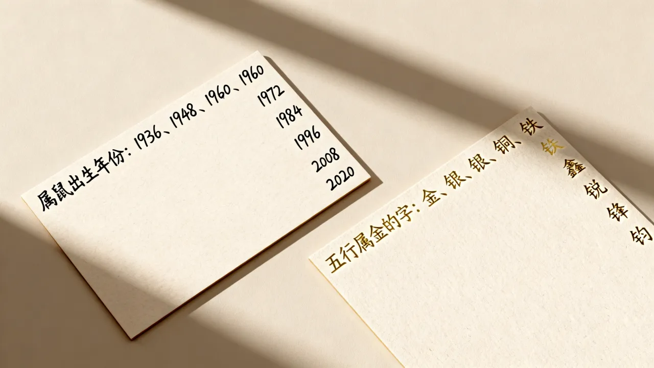 属鼠的哪年出生,五行属性为金的字有哪些呢? 属鼠的哪年出生,五行属性为金的字有哪些呢?