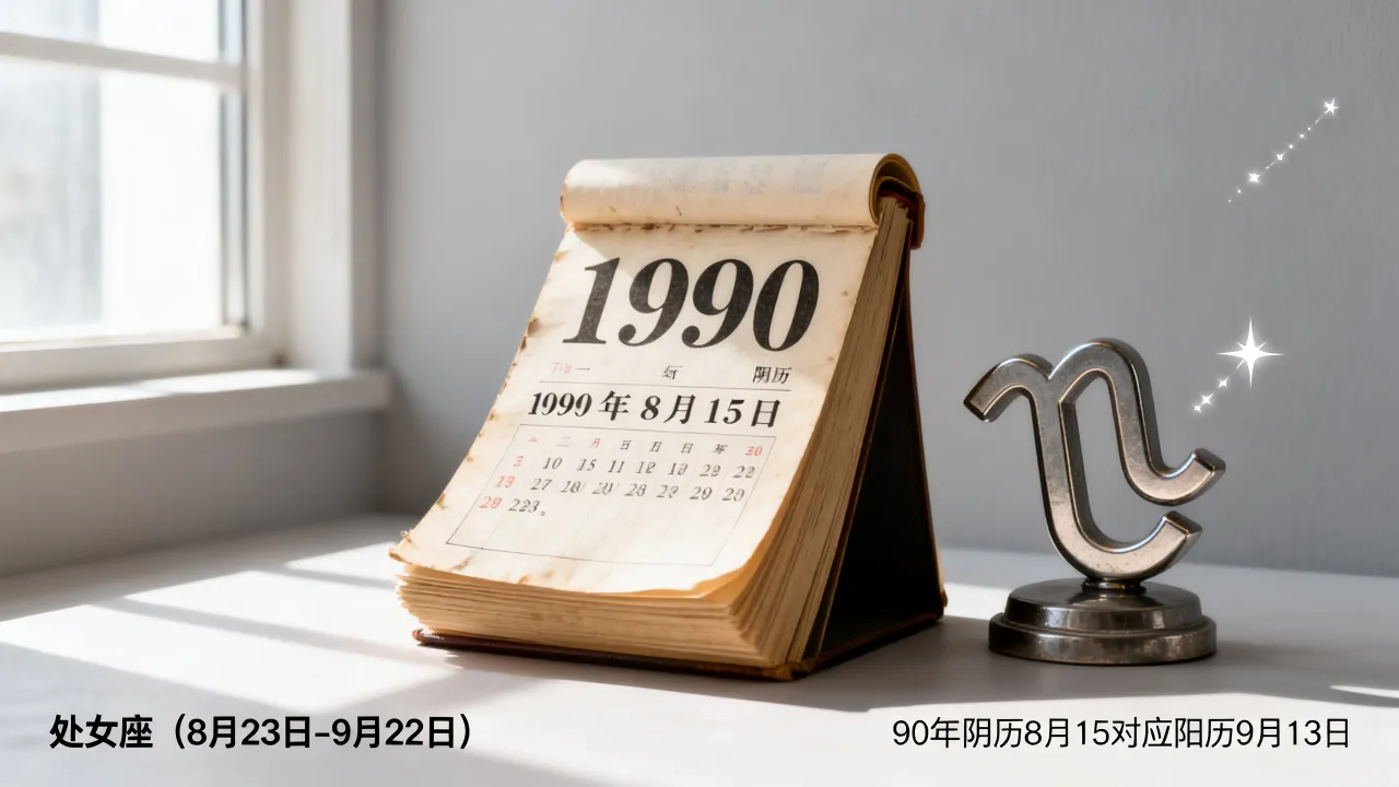90年阴历8月15出生是什么星座，农历八月十五是什么星座