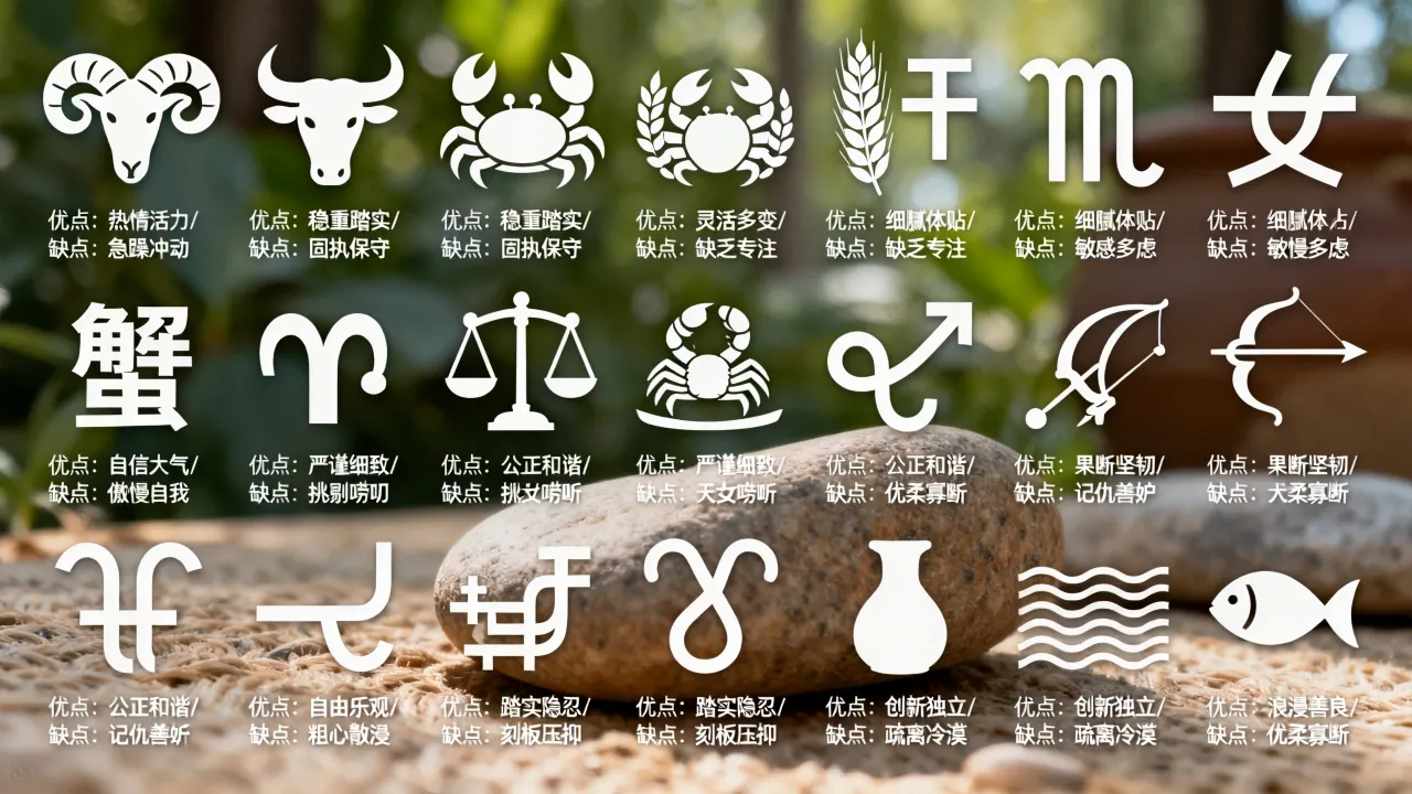 十二星座的优点和缺点有哪些，十二星座优缺点分别是什么？