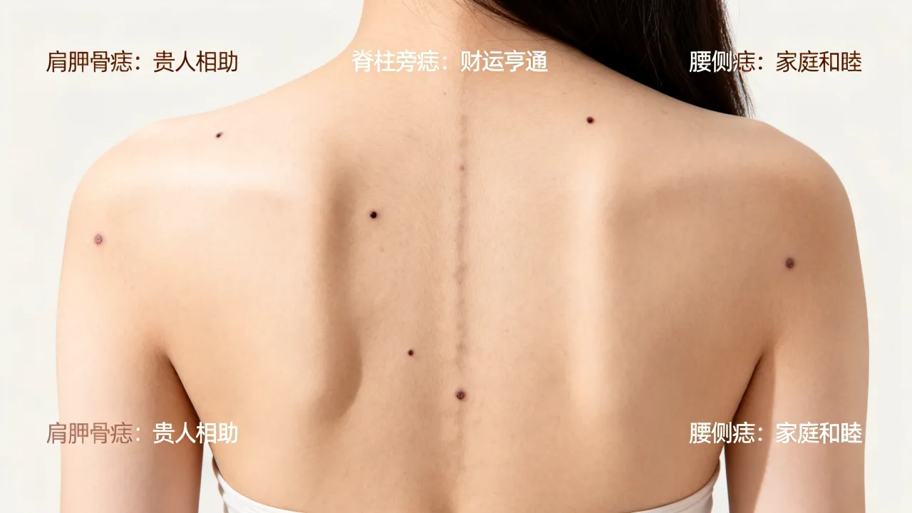 背上长痣命运好不好，女人背上长痣代表什么命运？