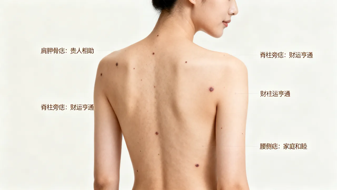 背上长痣命运好不好，女人背上长痣代表什么命运？