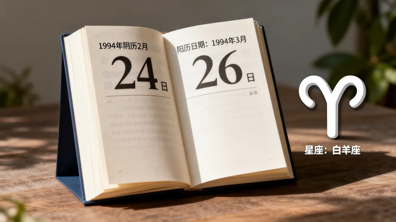 1994阴历2月24是什么星座?,农历2月24日阳历几号 1994阴历2月24是什么星座?,农历2月24日阳历几号
