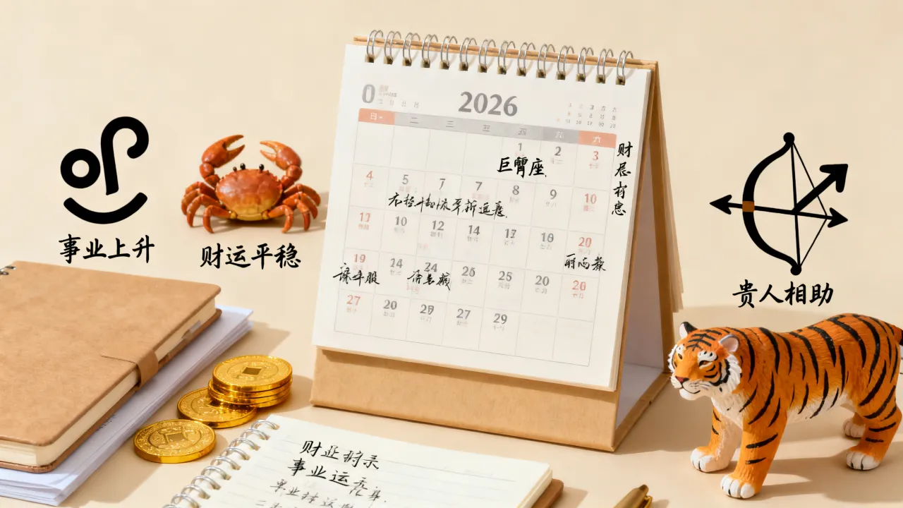 属虎巨蟹座2026年每月运势详解,射手座属虎人全年财运事业运怎么样? 属虎巨蟹座2026年每月运势详解,射手座属虎人全年财运事业运怎么样?