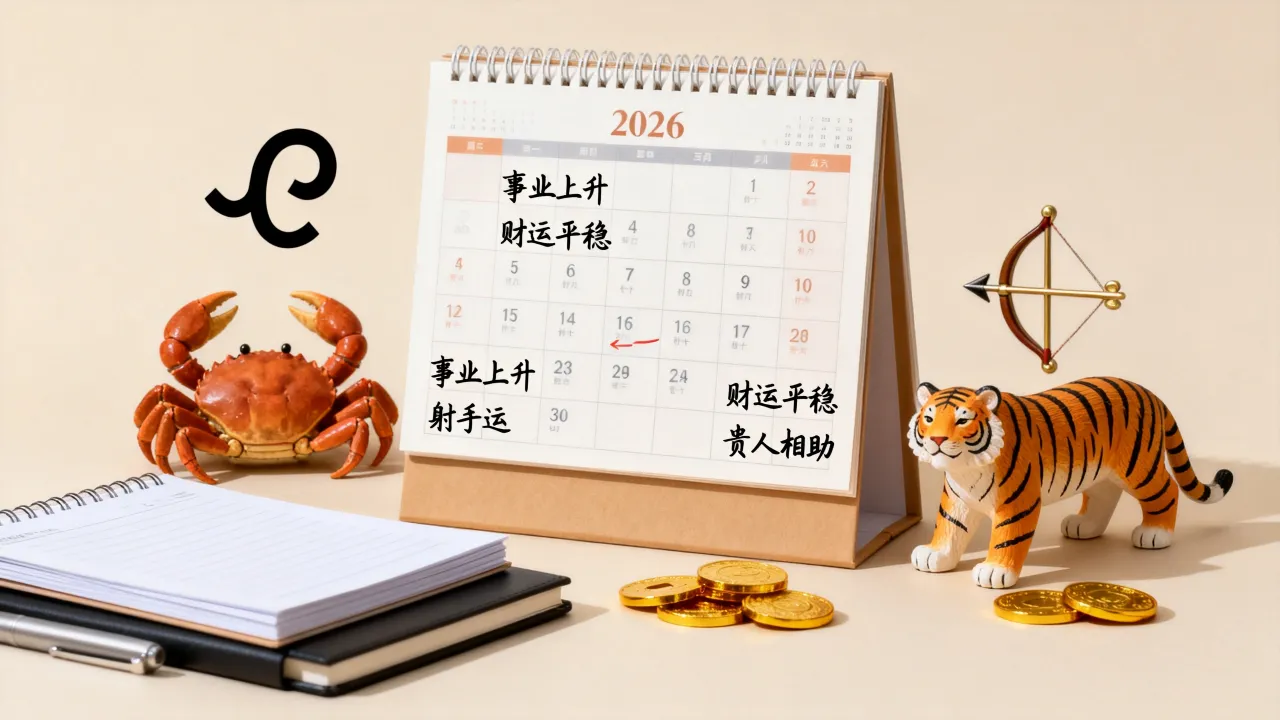 属虎巨蟹座2026年每月运势详解,射手座属虎人全年财运事业运怎么样? 属虎巨蟹座2026年每月运势详解,射手座属虎人全年财运事业运怎么样?