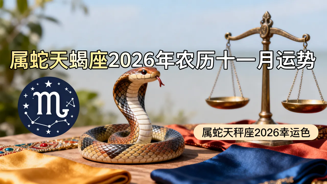 属蛇天蝎座2026年农历十一月运势如何,属蛇天秤座2026幸运色是什么? 属蛇天蝎座2026年农历十一月运势如何,属蛇天秤座2026幸运色是什么?