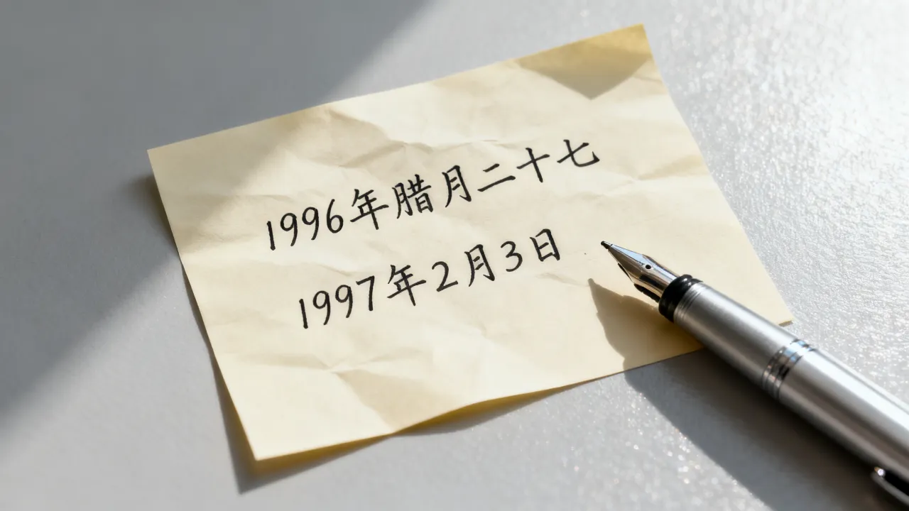 1996年腊月二十七是几月几号,农历阳历对应 1996年腊月二十七是几月几号,农历阳历对应