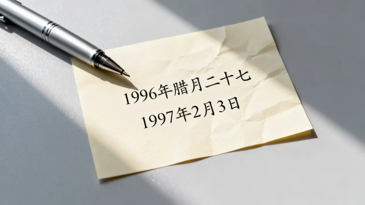 1996年腊月二十七是几月几号,农历阳历对应 1996年腊月二十七是几月几号,农历阳历对应