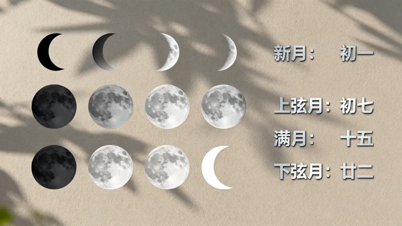 月相变化和阴历有什么关系,阴历日期对应月相变化查询表? 月相变化和阴历有什么关系,阴历日期对应月相变化查询表?