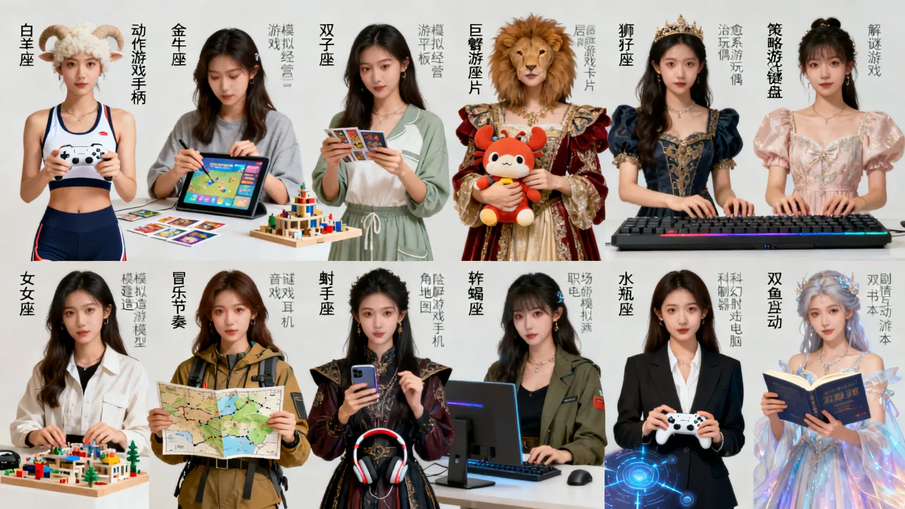 十二星座女代表的游戏是什么，哪个星座女最适合玩什么游戏？