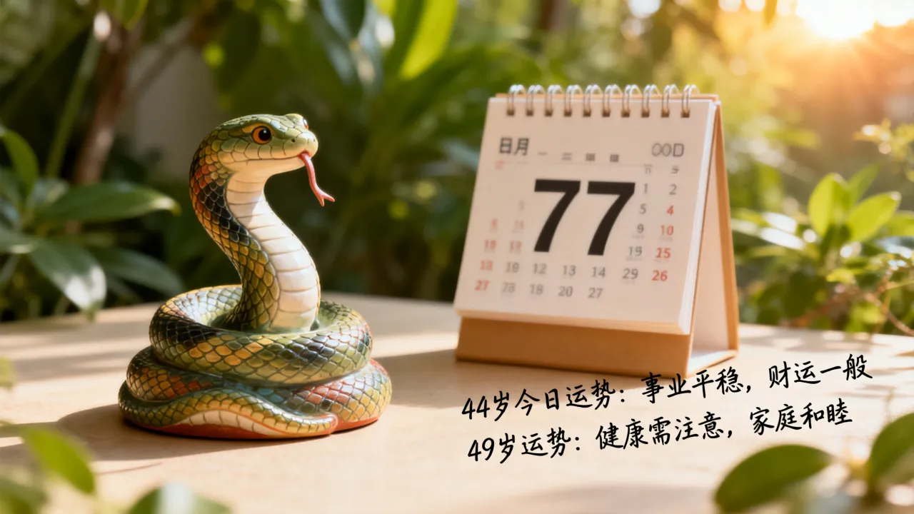 77年属蛇44岁今日运势如何，77年属蛇49岁运势如何？