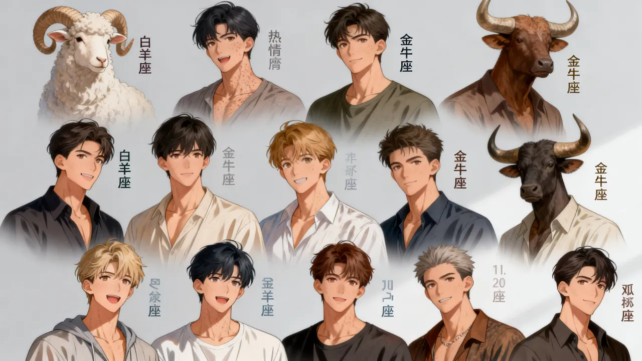 漫画男十二星座有哪些？十二星座男谁最受欢迎