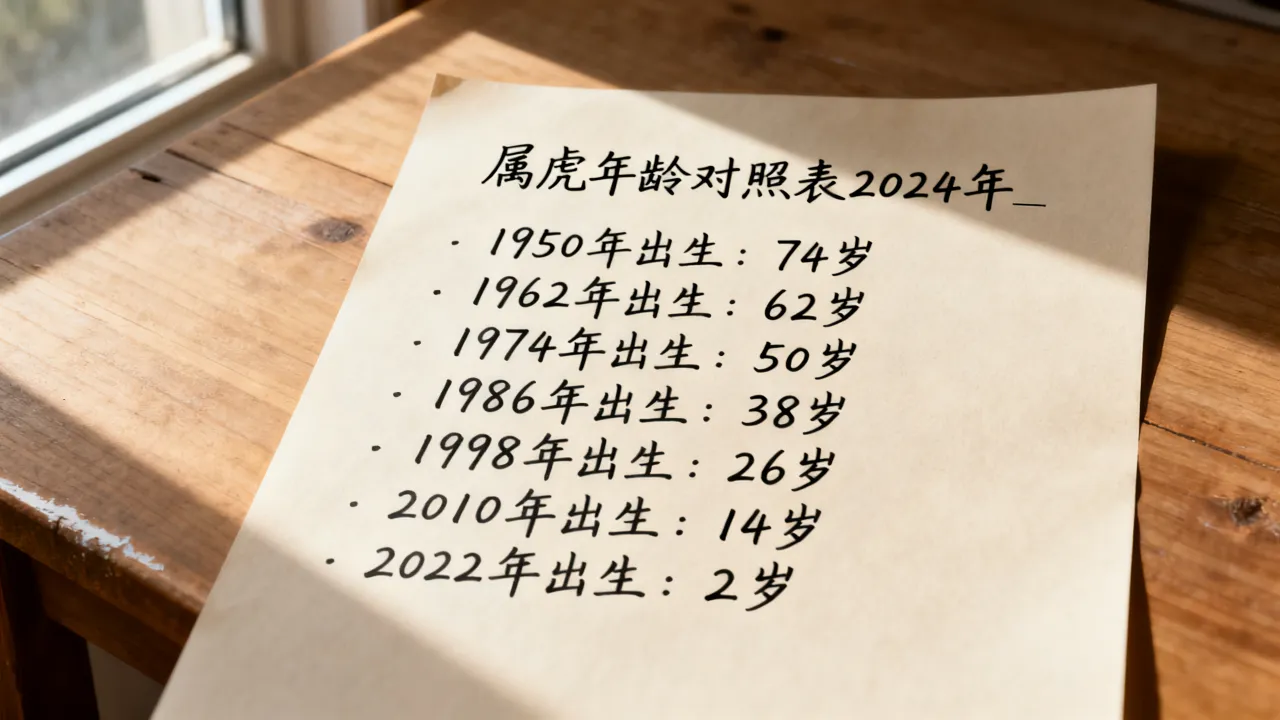 属虎的今年多大岁数了,属虎年龄对照表2024年 属虎的今年多大岁数了,属虎年龄对照表2024年