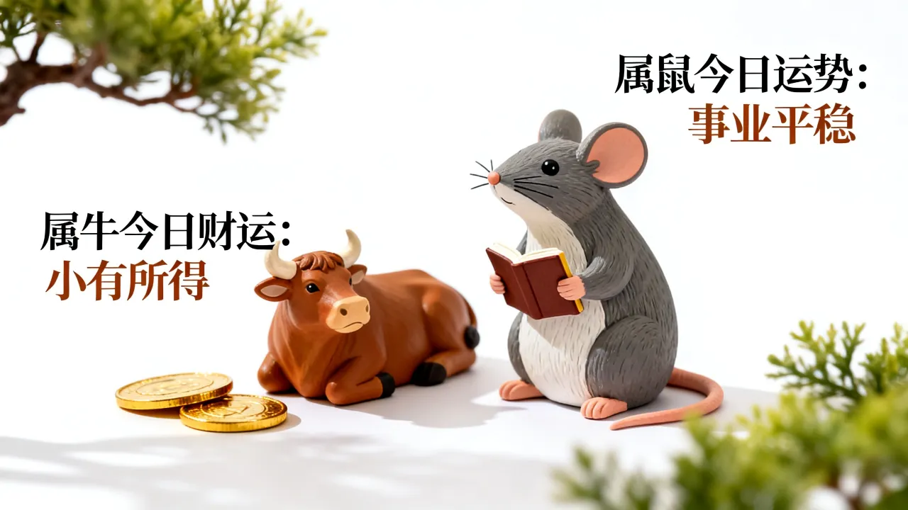 属鼠的人今日运势如何？属牛的人今日运势及财运详解
