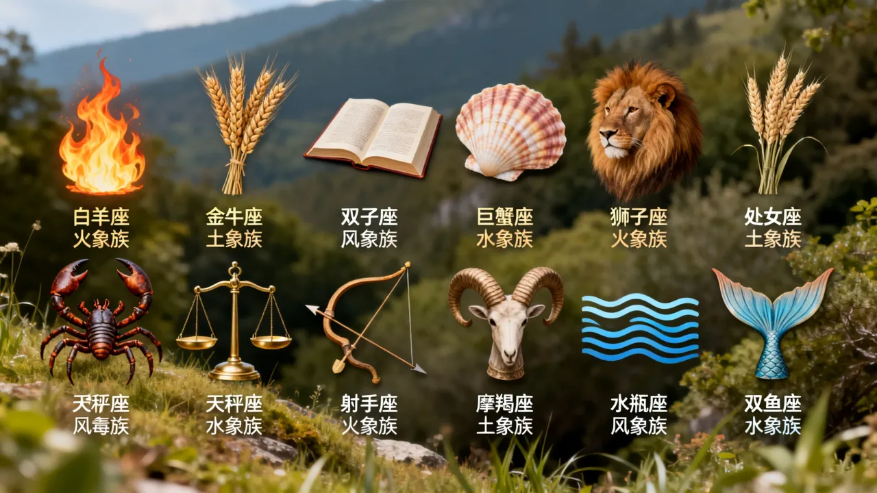 十二星座的族有哪些，十二星座族群划分详解