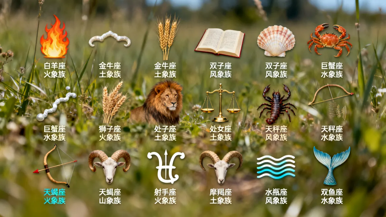 十二星座的族有哪些，十二星座族群划分详解