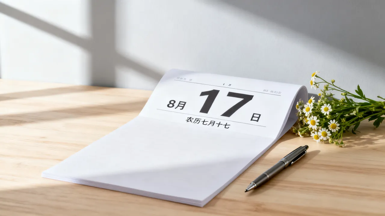 8月17阴历是几号，农历七月十七是什么日子？